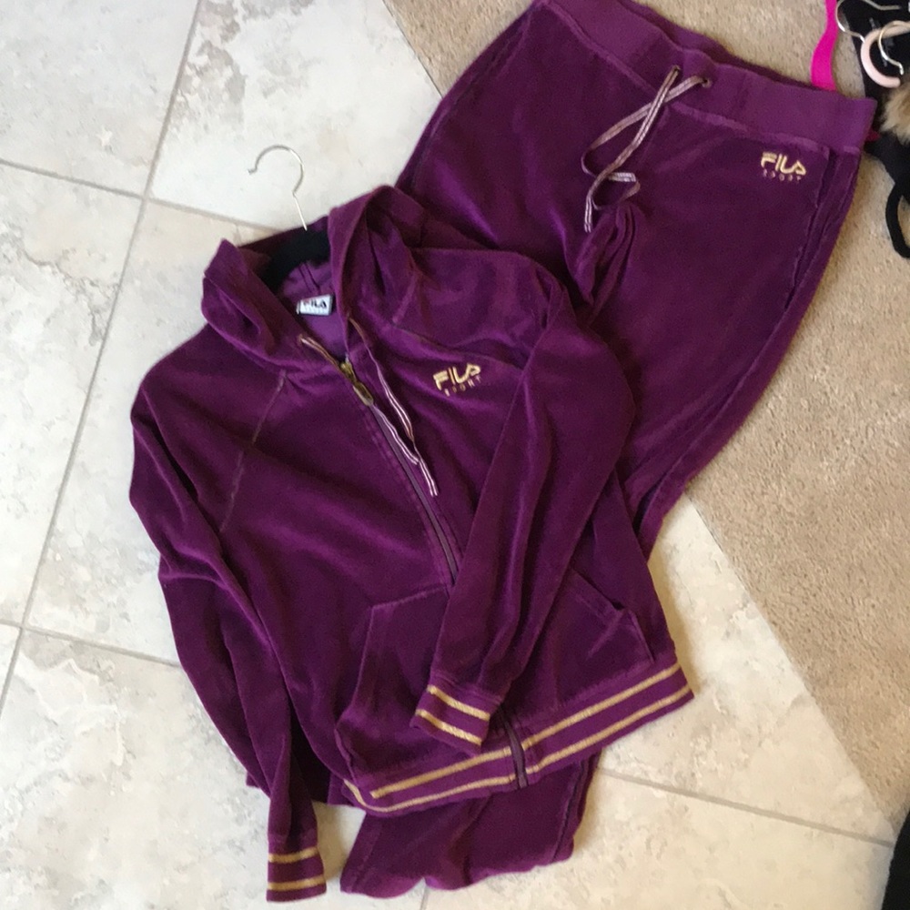 Fila velour tracksuit